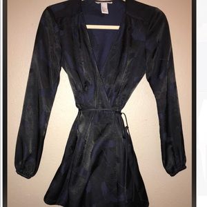 Silk wrap mini dress